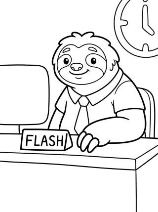 Coleção de desenhos para colorir: Flash el Perezoso para Colorear