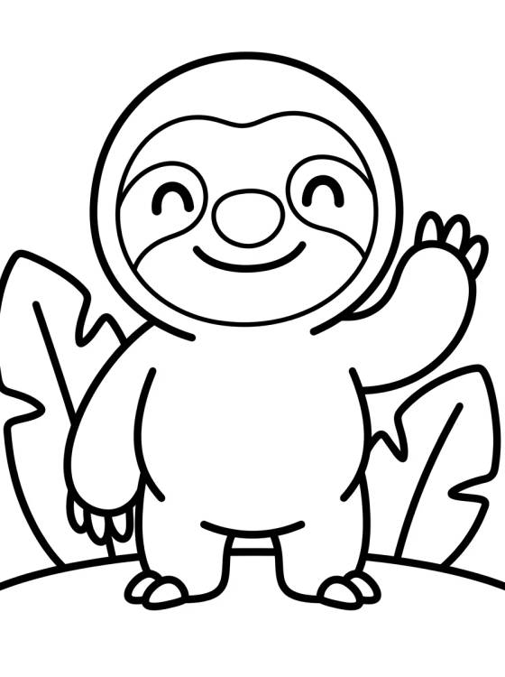 Desenho de Flash el Perezoso Saludando Lento para colorir e imprimir grátis