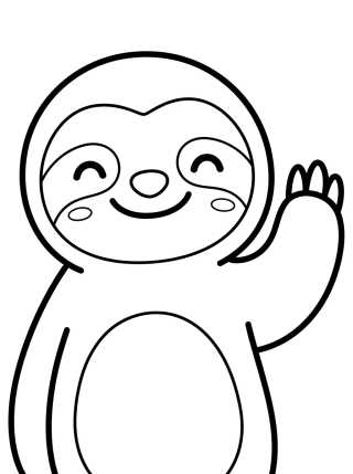 Desenho de Flash el Perezoso Sonriendo para colorir e imprimir grátis
