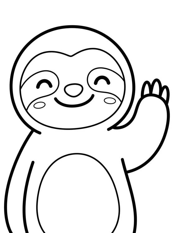 Desenho de Flash el Perezoso Sonriendo para colorir e imprimir grátis