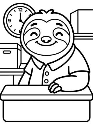 Coleção de desenhos para colorir: Dibujos de Flash el Perezoso de Zootopia para Colorear
