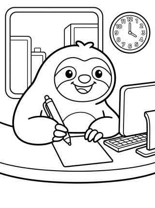 Desenho de Flash Sonriendo en el Trabajo para colorir e imprimir grátis