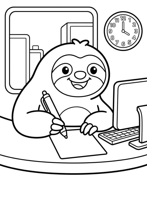 Desenho de Flash Sonriendo en el Trabajo para colorir e imprimir grátis