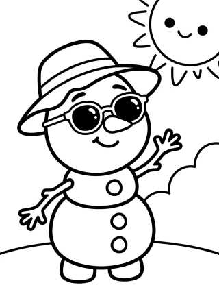 Desenho de Olaf Divertido en el Verano para colorir e imprimir grátis