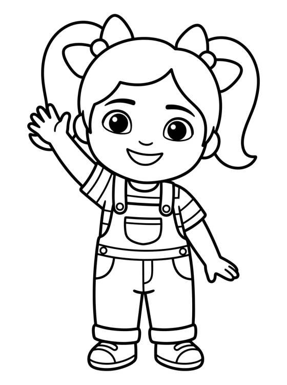 Desenho de Gabby Saludando Alegremente para colorir e imprimir grátis