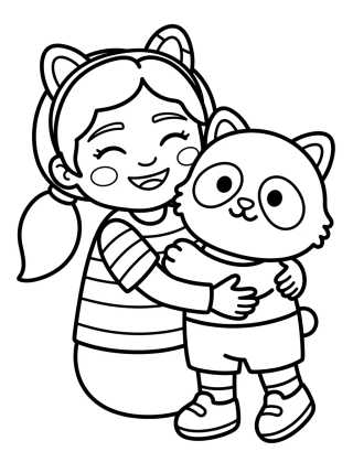 Desenho de Gabby y Pandy Patas para colorir e imprimir grátis