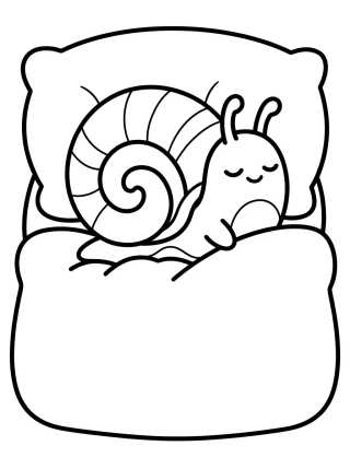 Desenho de Gary Durmiendo en su Camita para colorir e imprimir grátis