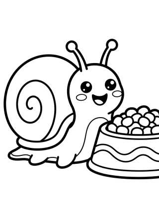 Desenho de Gary Feliz con su Plato para colorir e imprimir grátis