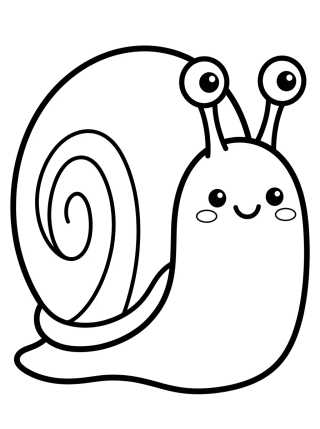 Desenho de Gary el Caracol Sonriendo para colorir e imprimir grátis