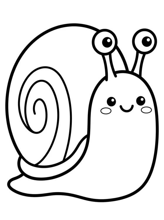 Desenho de Gary el Caracol Sonriendo para colorir e imprimir grátis