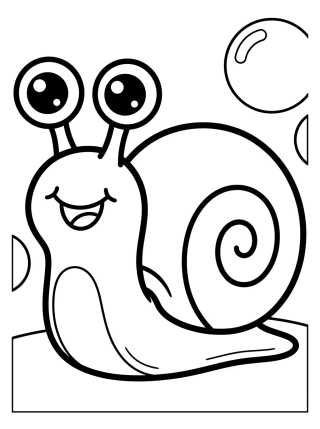 Desenho de Gary el Caracol Sonriendo para colorir e imprimir grátis