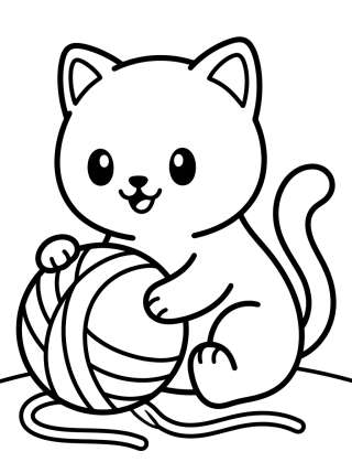 Coleção de desenhos para colorir: Dibujos de Gatos Lindos para Colorear