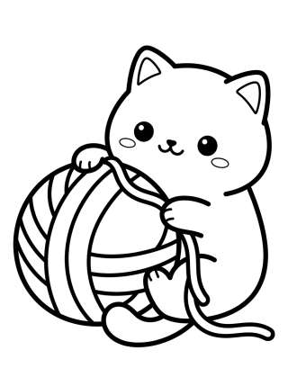 Coleção de desenhos para colorir: Gatos Lindos para Colorear