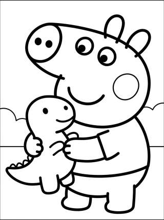 Coleção de desenhos para colorir: Dibujos de George Pig para Colorear
