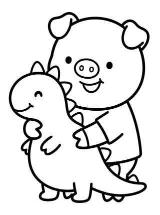 Coleção de desenhos para colorir: George Pig para Colorear