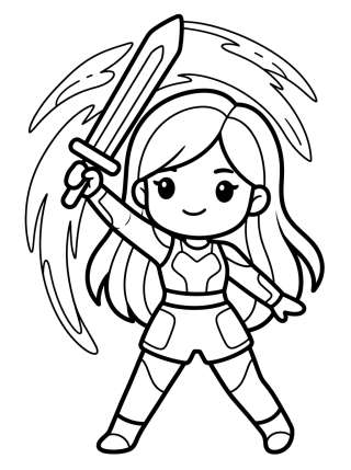 Coleção de desenhos para colorir: Guerreras K-Pop en Acción