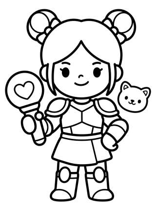 Coleção de desenhos para colorir: Guerreras K-Pop para Colorear