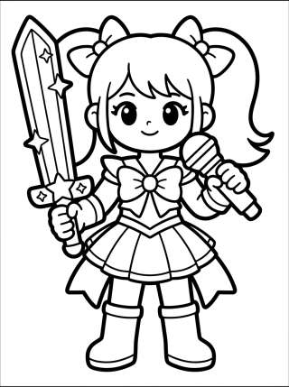 Coleção de desenhos para colorir: Guerreras K-Pop