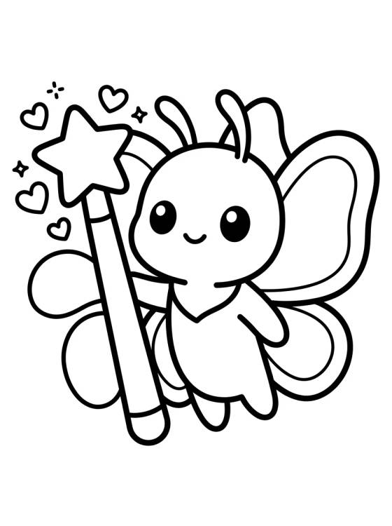Desenho de Hawk Moth con Cetro Mágico para colorir e imprimir grátis