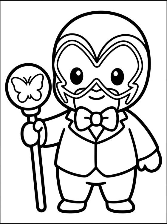 Desenho de Hawk Moth con Cetro Mágico para colorir e imprimir grátis