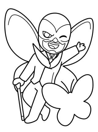 Desenho de Hawk Moth en Pose Divertida para colorir e imprimir grátis