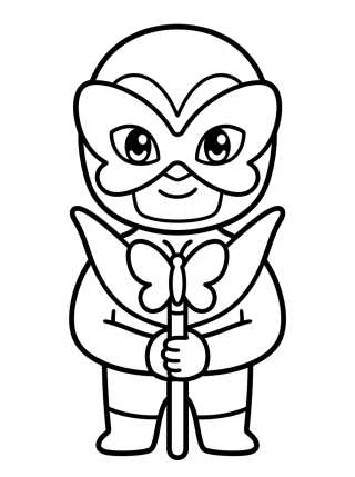 Desenho de Hawk Moth Tierno con su Cetro para colorir e imprimir grátis