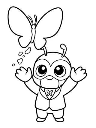 Desenho de Hawk Moth Enviando un Akuma para colorir e imprimir grátis