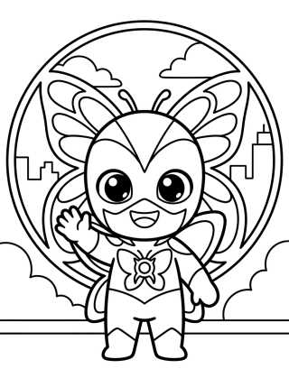 Desenho de Hawk Moth en la Ventana de la Guarida para colorir e imprimir grátis