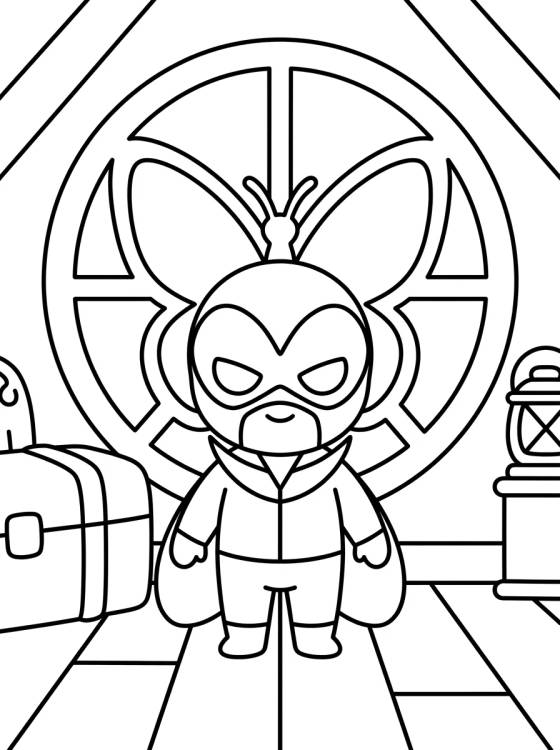 Desenho de Hawk Moth en la Ventana Secreta para colorir e imprimir grátis