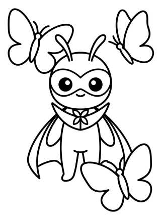 Desenho de Hawk Moth en su Escondite para colorir e imprimir grátis