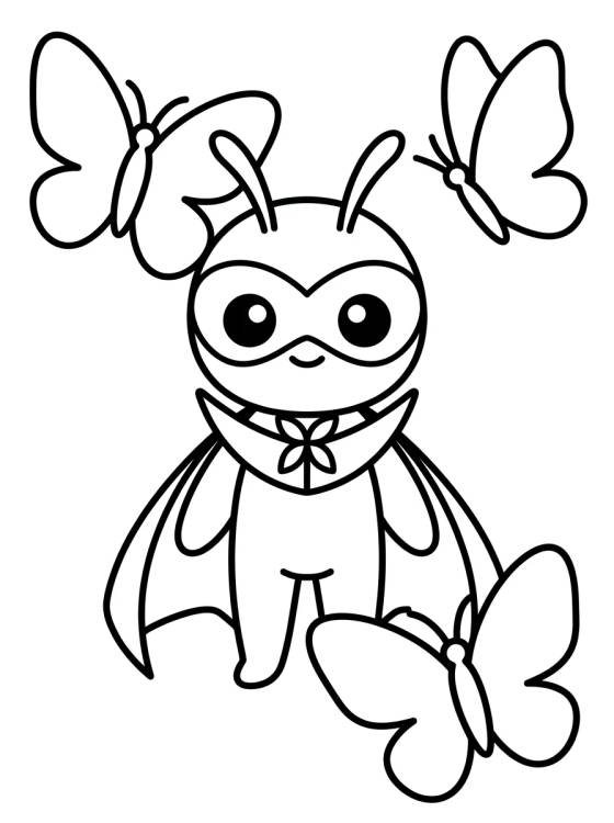 Desenho de Hawk Moth en su Escondite para colorir e imprimir grátis