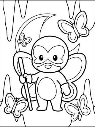 Desenho de Hawk Moth en su Guarida Secreta para colorir e imprimir grátis