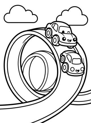 Desenho de Looping Radical en la Pista para colorir e imprimir grátis