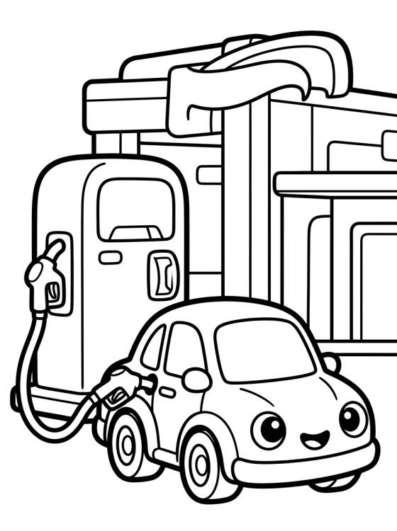 Desenho de Gasolinera Hot Wheels para colorir e imprimir grátis