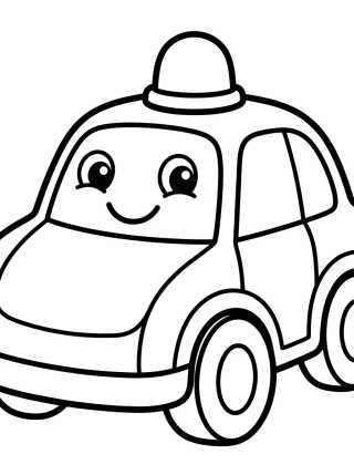 Desenho de Carrito de Policía Hot Wheels para colorir e imprimir grátis