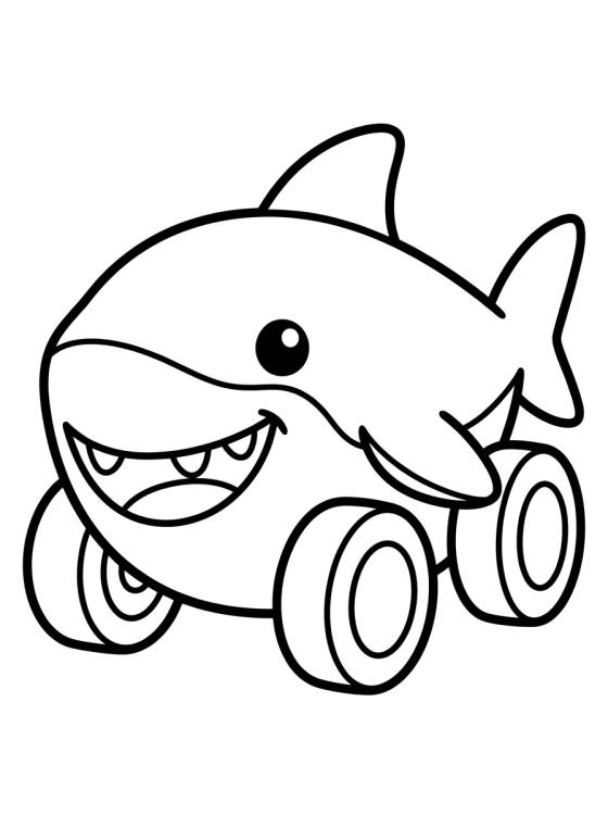 Desenho de Coche Tiburón Hot Wheels para colorir e imprimir grátis