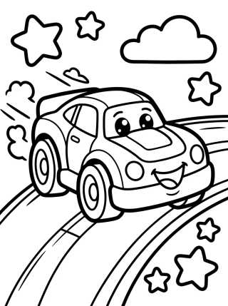 Desenho de Coche Hot Wheels de Carreras Tierno para colorir e imprimir grátis