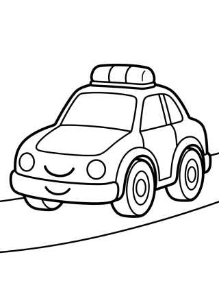 Desenho de Hot Wheels Patrulla de Policía Infantil para colorir e imprimir grátis