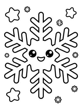 Desenho de Copo de Nieve Sonriente para colorir e imprimir grátis