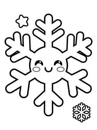 Desenho de Copo de Nieve Sonriente para colorir e imprimir grátis