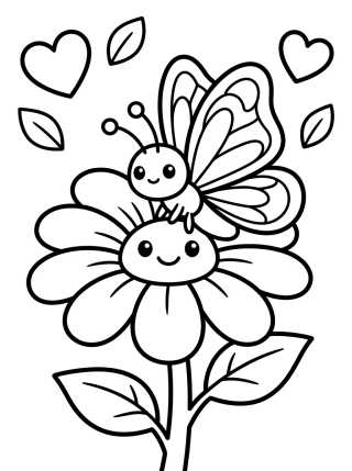 Desenho de Mariposa en Margarita Tierna para colorir e imprimir grátis
