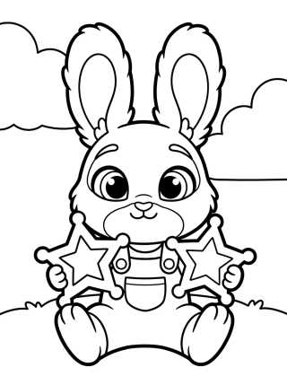 Desenho de Judy Hopps Bebé Tierna para colorir e imprimir grátis