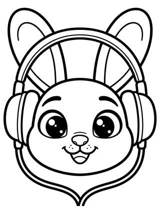 Desenho de Judy Hopps con Auriculares para colorir e imprimir grátis