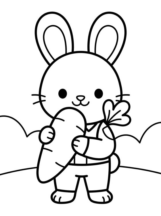 Desenho de Judy Hopps Sosteniendo una Zanahoria para colorir e imprimir grátis