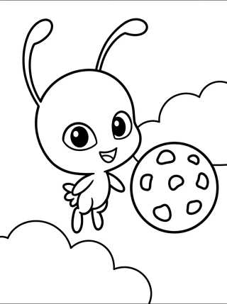 Desenho de Kwami Tikki Muy Linda para colorir e imprimir grátis