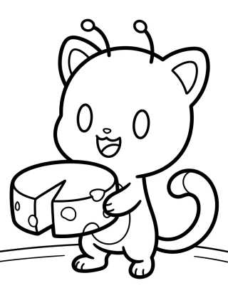 Desenho de Plagg el Kwami del Gato Negro para colorir e imprimir grátis