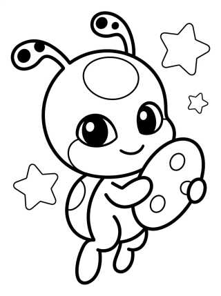 Desenho de Tikki la Kwami de la Mariquita para colorir e imprimir grátis