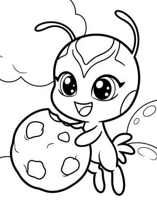 Desenho de Tikki y su Galleta Favorita para colorir e imprimir grátis