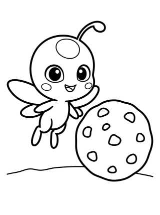 Desenho de Tikki la Kwami de la Mariquita para colorir e imprimir grátis
