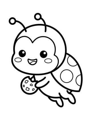 Desenho de Tikki la Kwami Mariquita Tierna para colorir e imprimir grátis